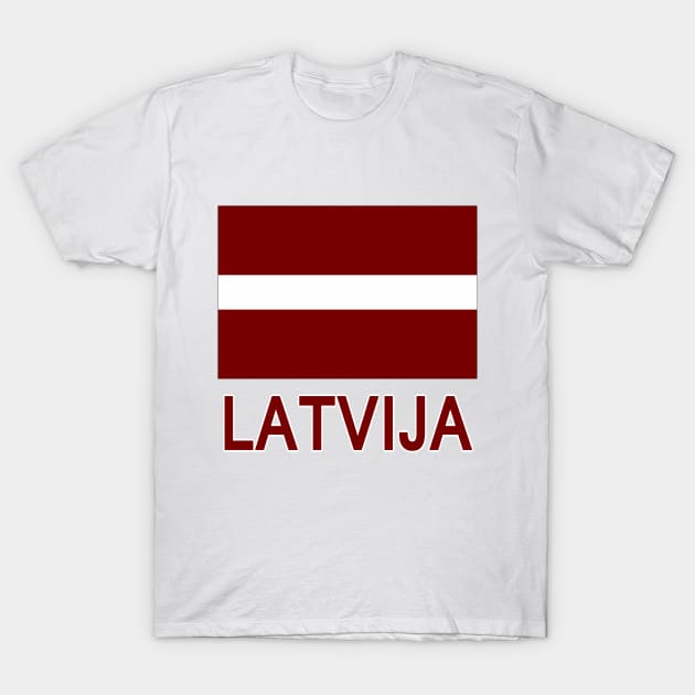 The Pride of Latvia - Latvian National Flag Design (Latvian Text) T-Shirt by Naves
